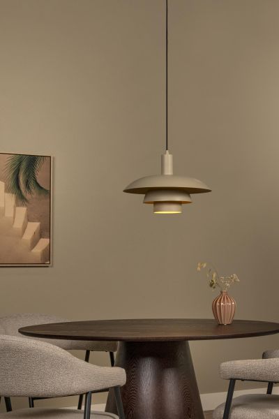 Lucide BRUNO - Pendant light - Ø 38 cm - 1xE27 - Taupe